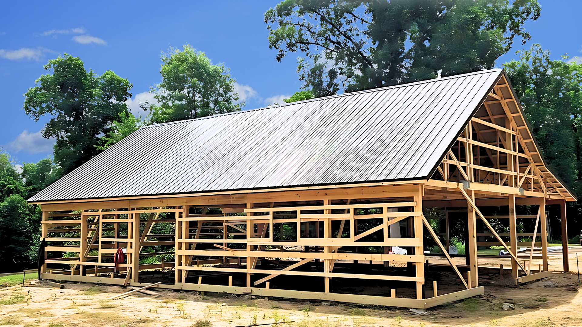 Jaguar Buildings -Pole Barn Home (1920 x 1080 px) - Noble County, Albion, IN, United States