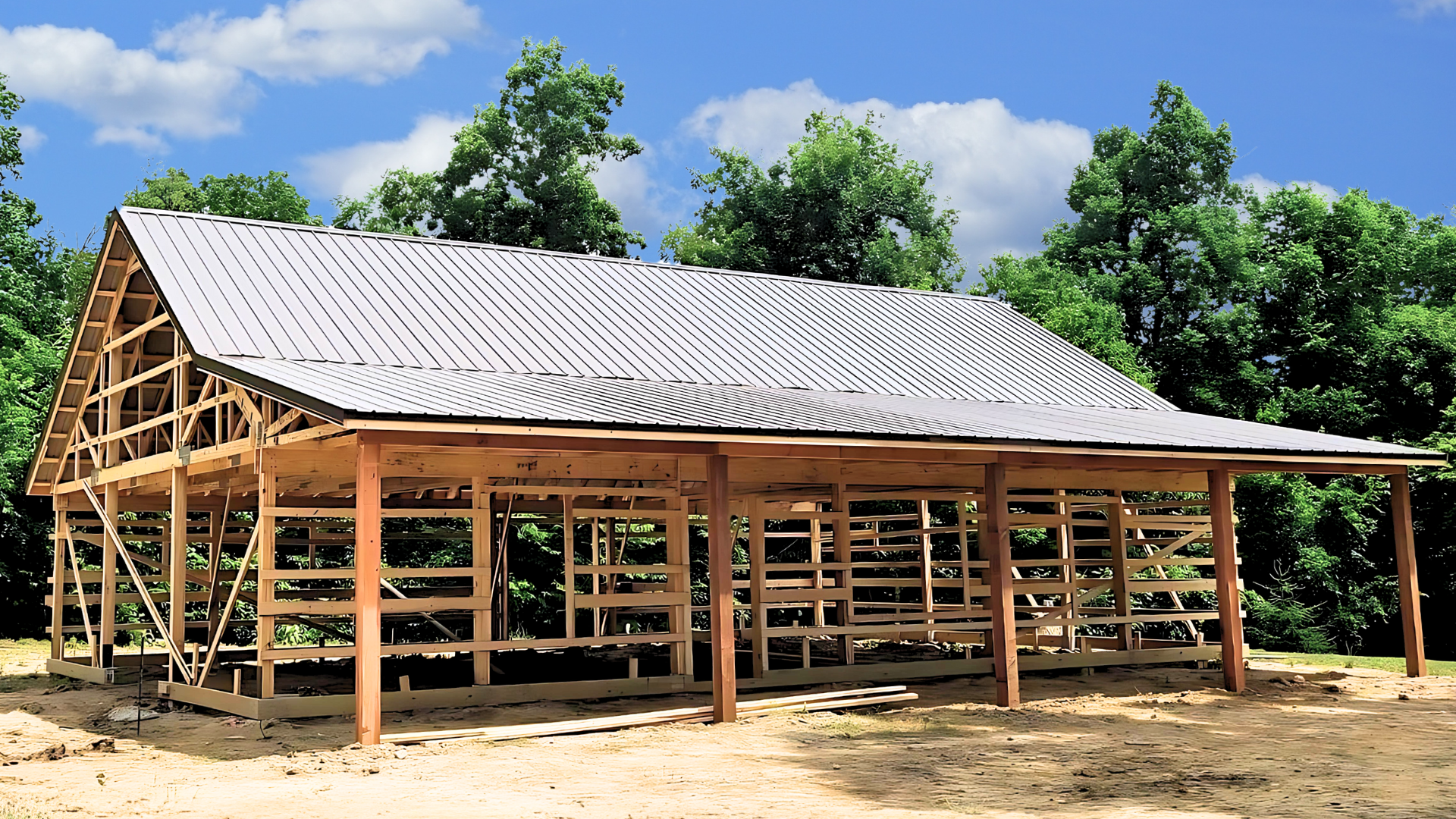 Jaguar Buildings -Pole Barn Home (1920 x 1080 px) - Noble County, Albion, IN, United States